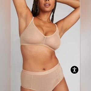 Negative Bra Womens Nude Tan Buff Sz 2+ (34D - DDD) Non Wire Bralette